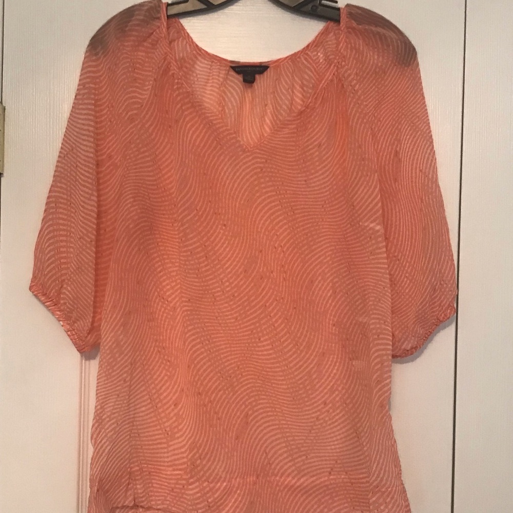 Banana Republic Peach Sheer Top